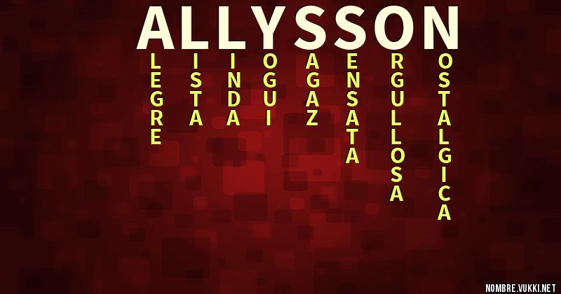 Acróstico allysson