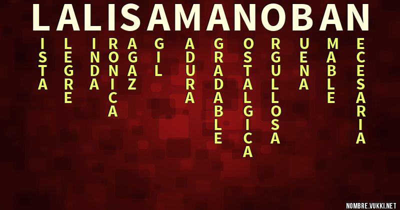 Acróstico lalisa manoban