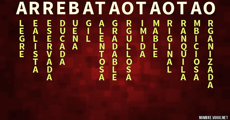 Acróstico arrebatao tao tao