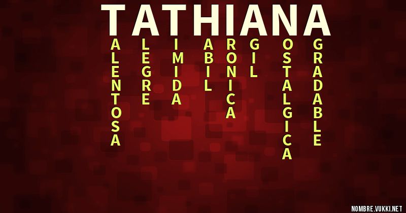 Acróstico tathiana