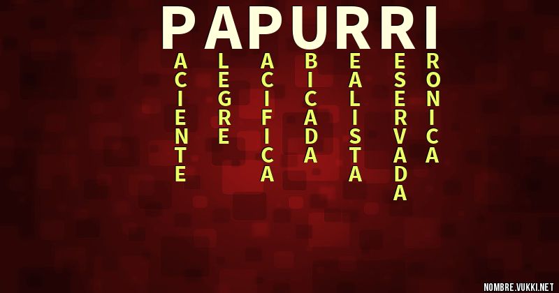 Acróstico papurri