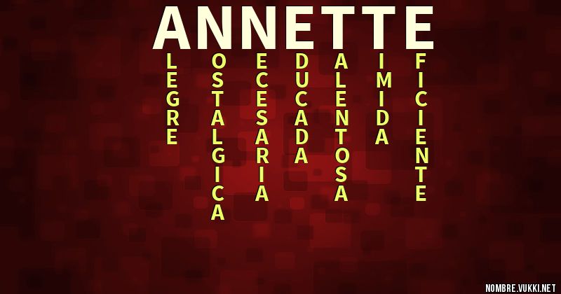 Acróstico annette