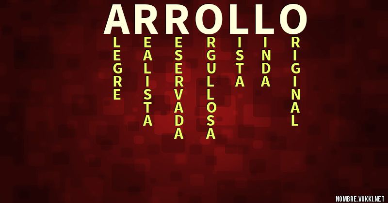 Acróstico arrollo