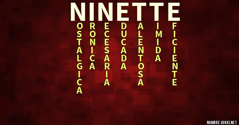 Acróstico ninette