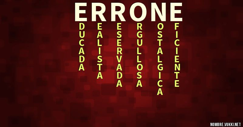 Acróstico errone