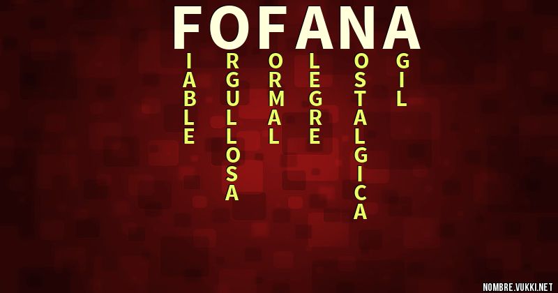 Acróstico fofana