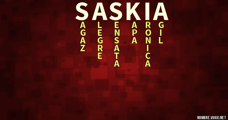 Acróstico saskia