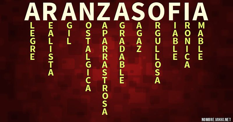 Acróstico aranza.sofia