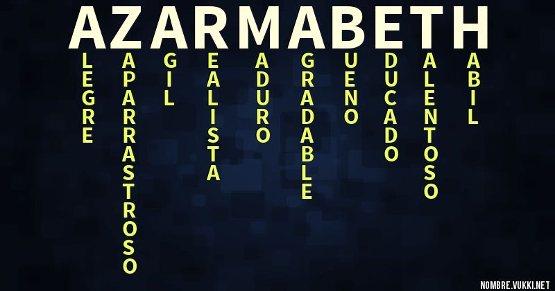 Acróstico azarmabeth