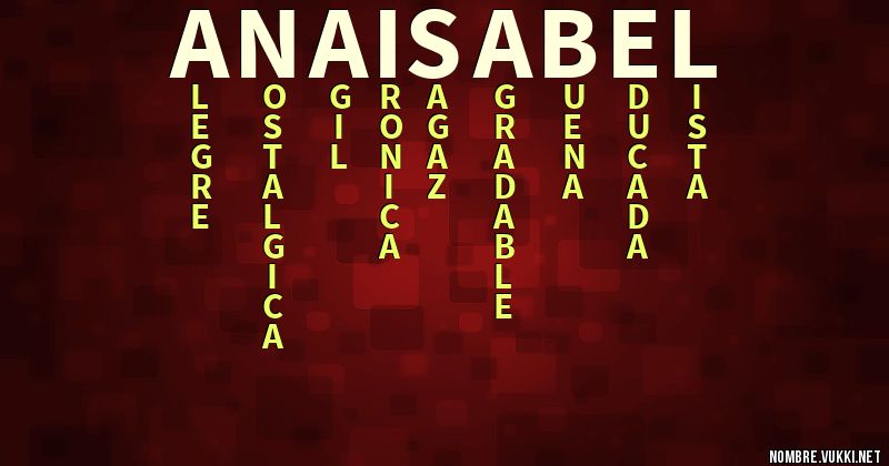 Acróstico ana isabel