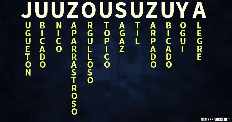 Acróstico juuzou suzuya
