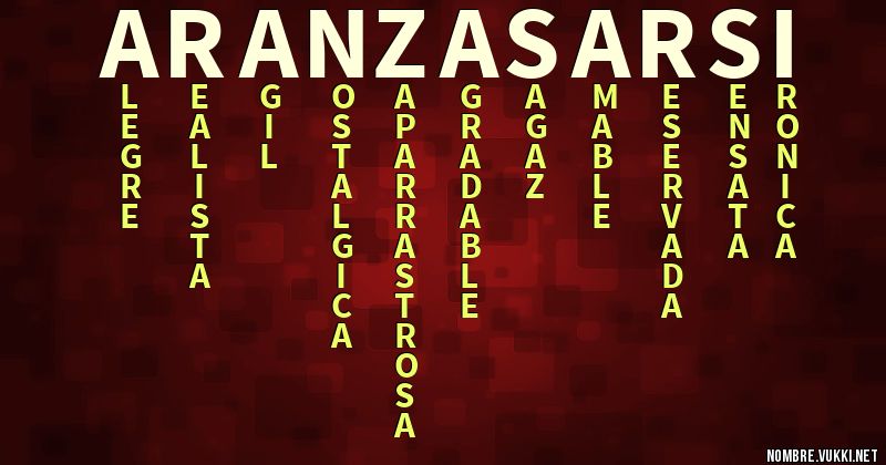 Acróstico aranza sarsi