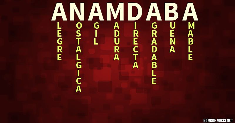 Acróstico anamdaba