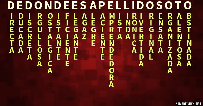 Acróstico de donde es apellido soto
