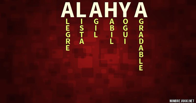 Acróstico alahya