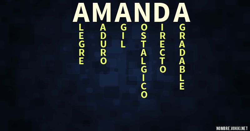 Acróstico amanda