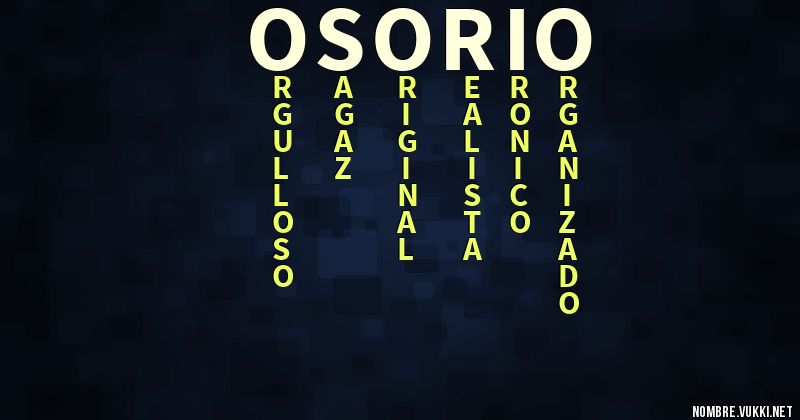 Acróstico osorio