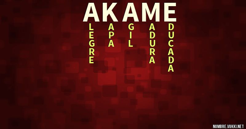 Acróstico akame