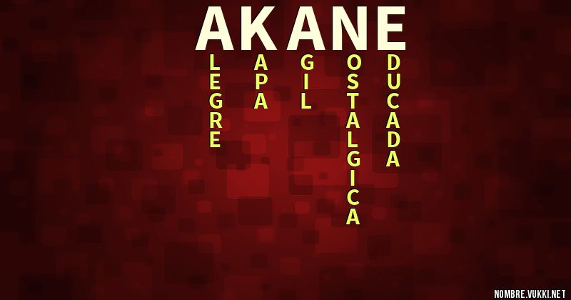 Acróstico akane