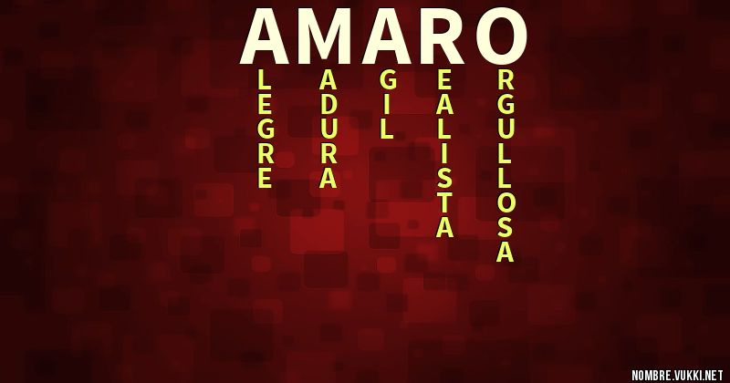 Acróstico amaro