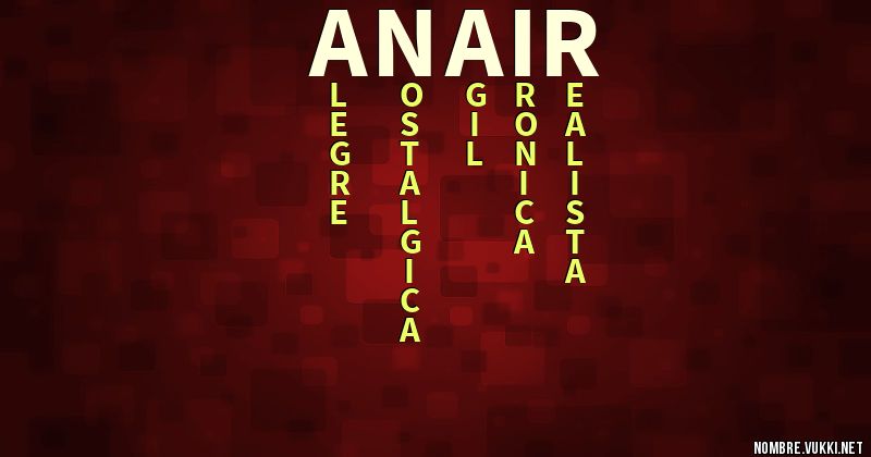 Acróstico anair