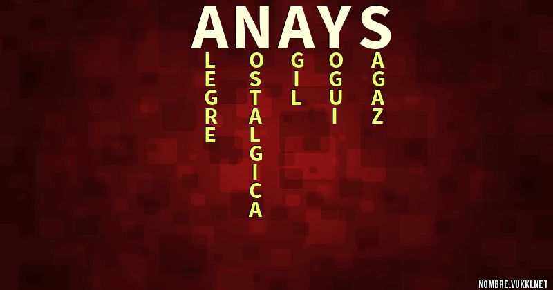 Acróstico anays