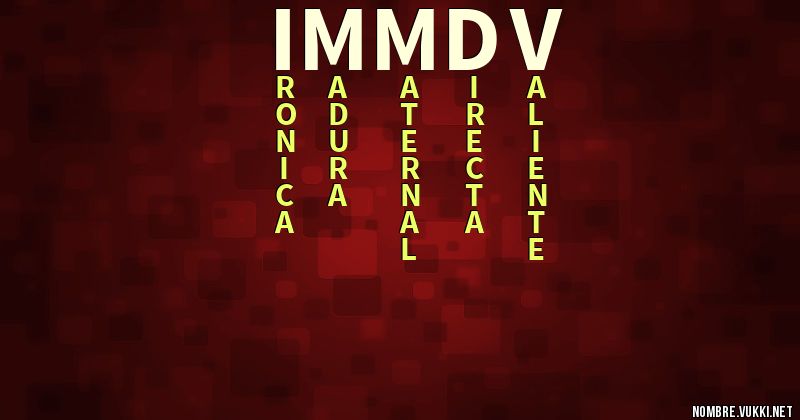 Acróstico immdv