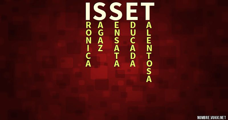 Acróstico isset
