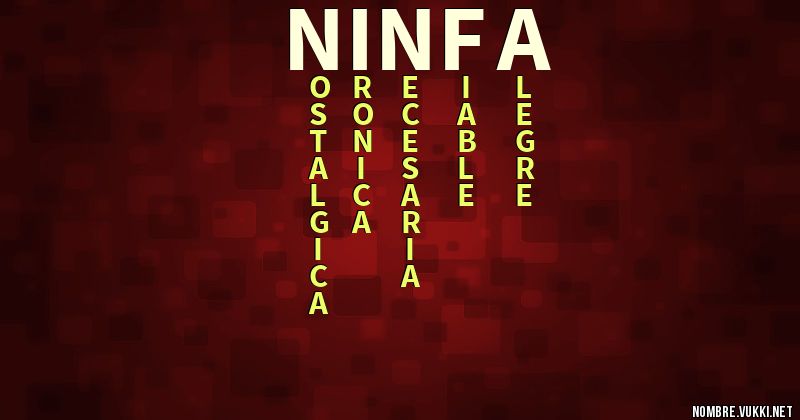 Acróstico ninfa