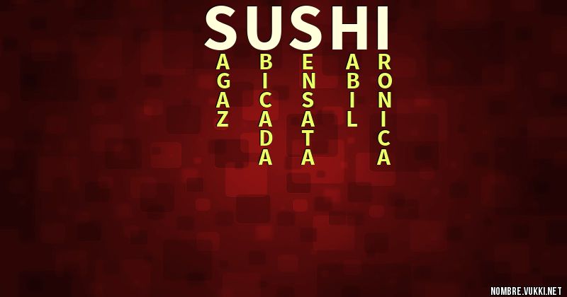 Acróstico sushi