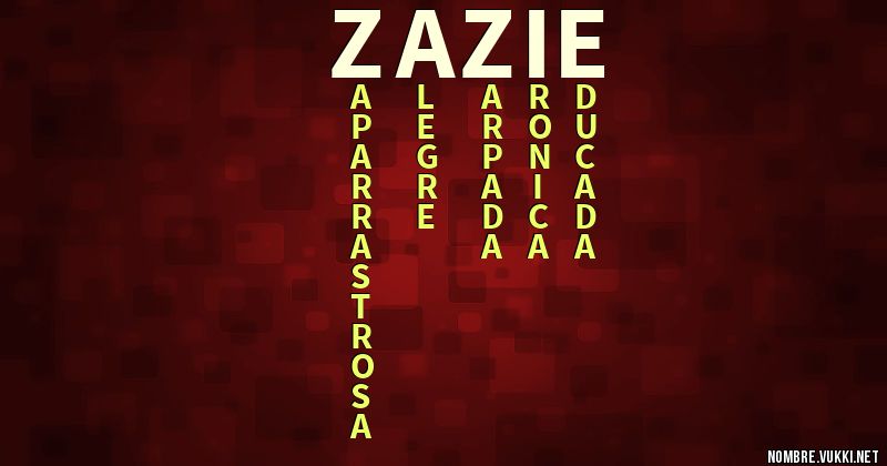 Acróstico zazie