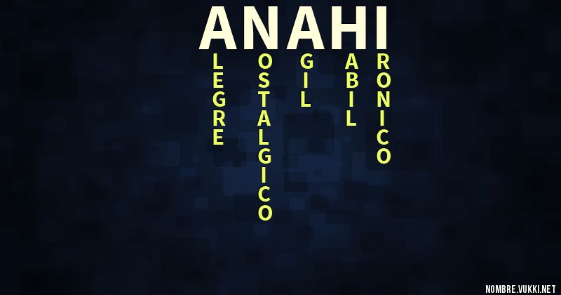Acróstico anahi