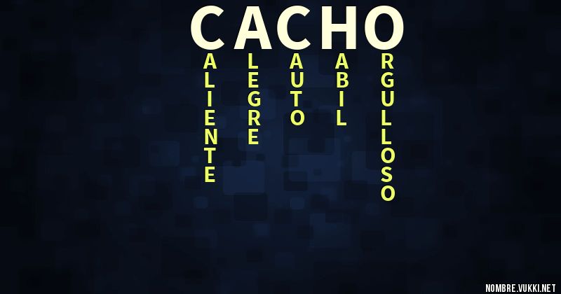 Acróstico cacho