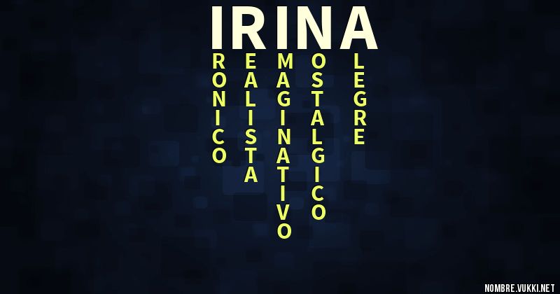 Acróstico irina
