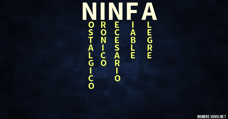 Acróstico ninfa