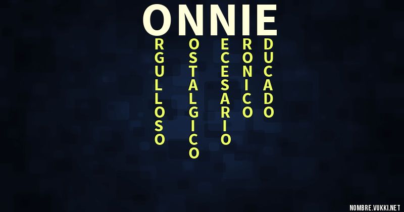 Acróstico onnie