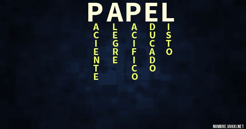 Acróstico papel