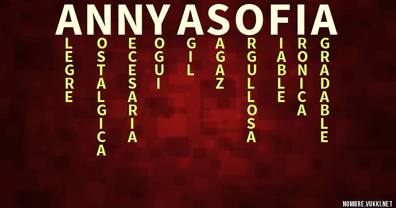 Acróstico annya sofia