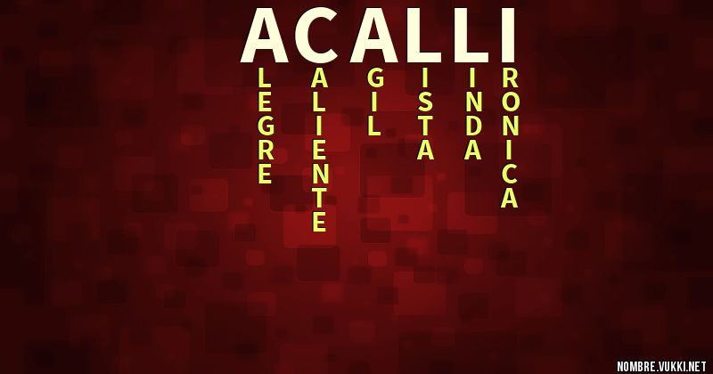 Acróstico acalli