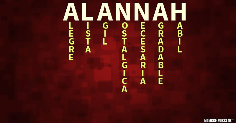 Acróstico alannah