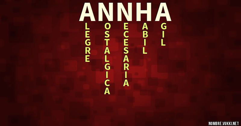 Acróstico annha