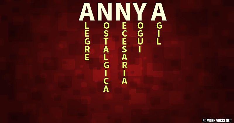 Acróstico annya