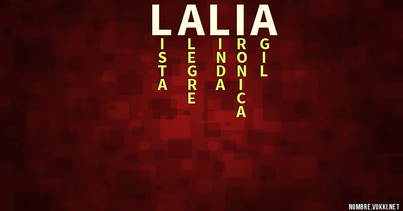 Acróstico lalia