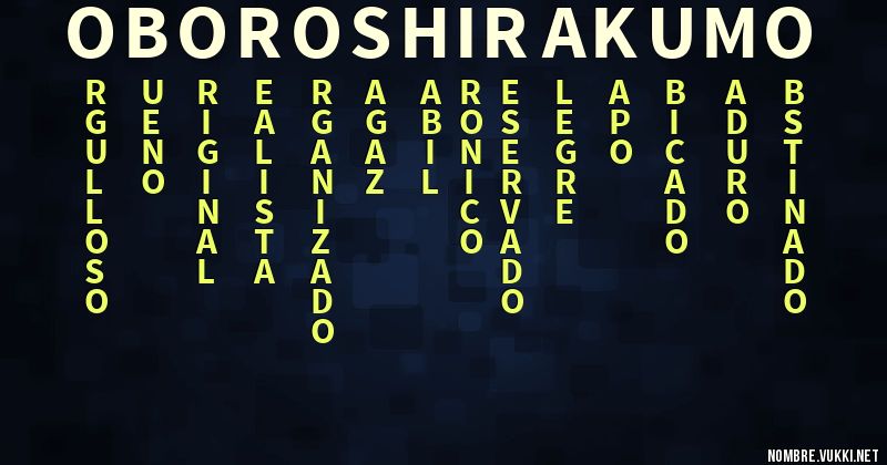 Acróstico oboro shirakumo