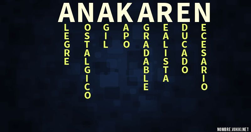 Acróstico ana karen