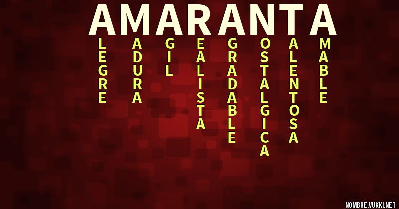 Acróstico amaranta