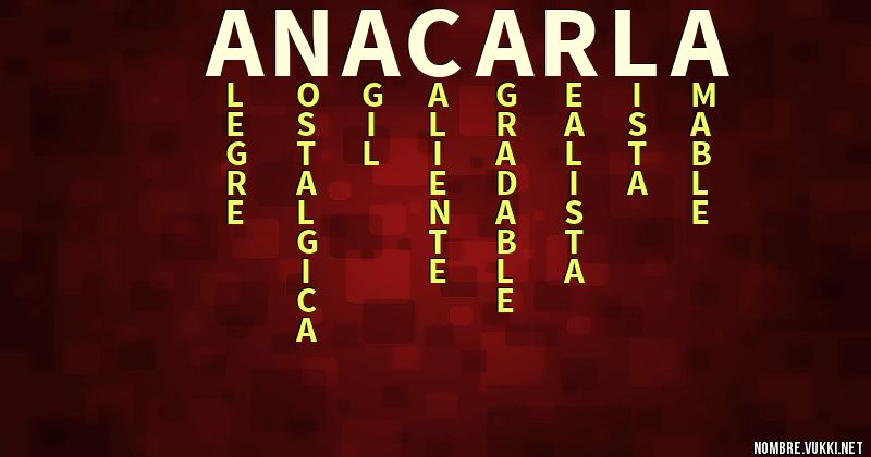 Acróstico ana carla