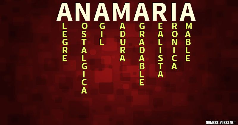 Acróstico ana-maria