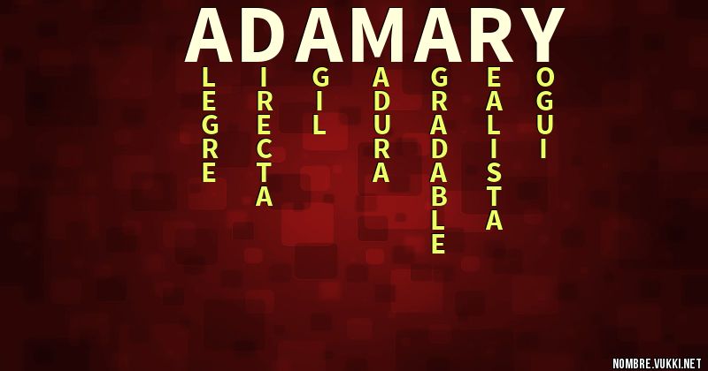 Acróstico adamary