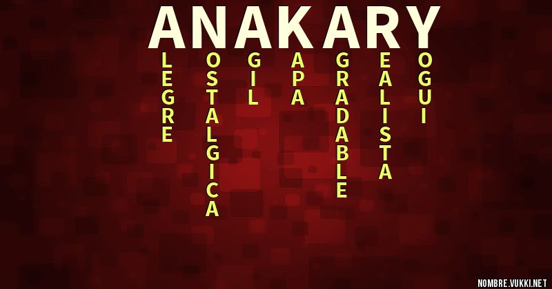 Acróstico anakary